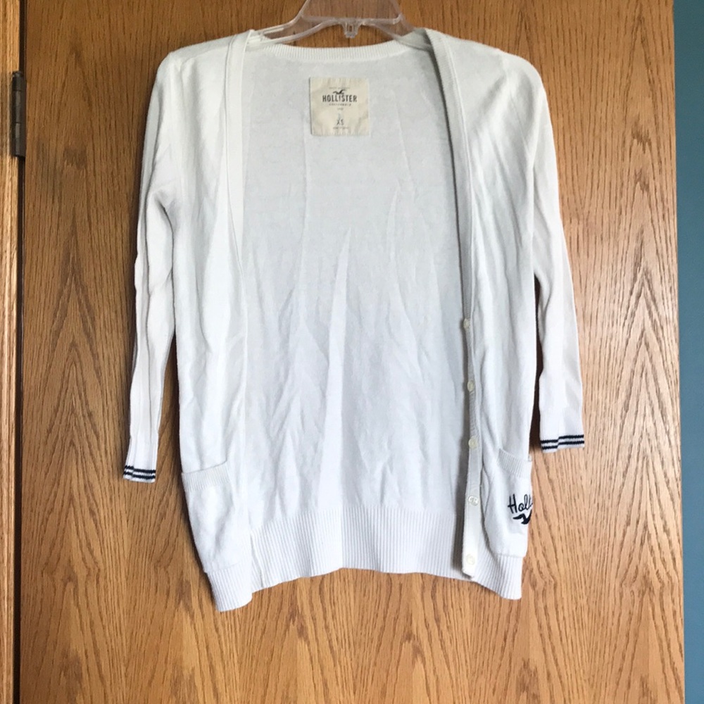 White cardigan
